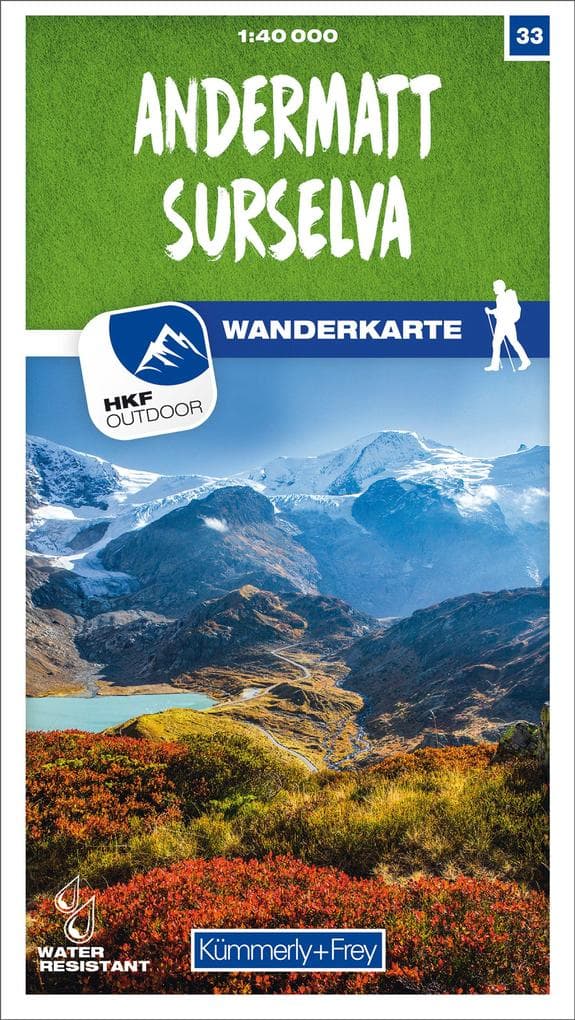 Andermatt - Surselva 33 Wanderkarte 1:40 000 matt laminiert