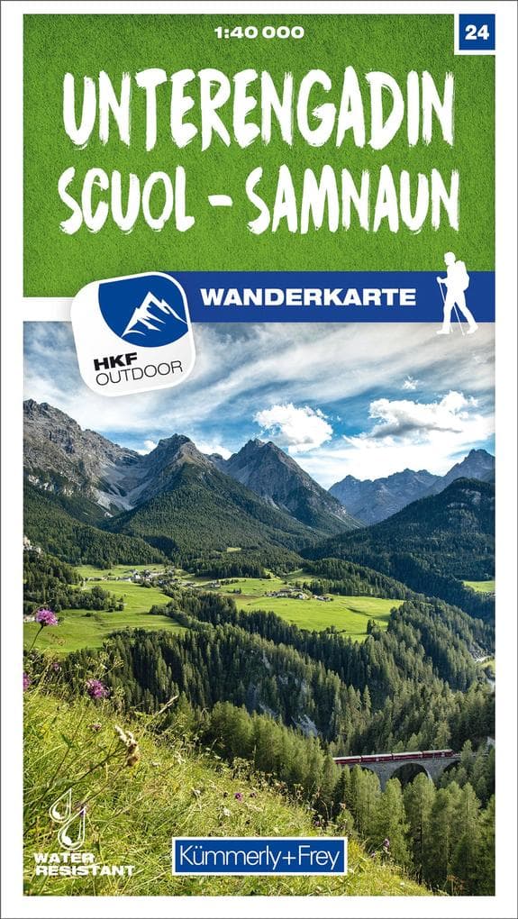 Unterengadin / Scuol - Samnaun 24 Wanderkarte 1:40 000 matt laminiert