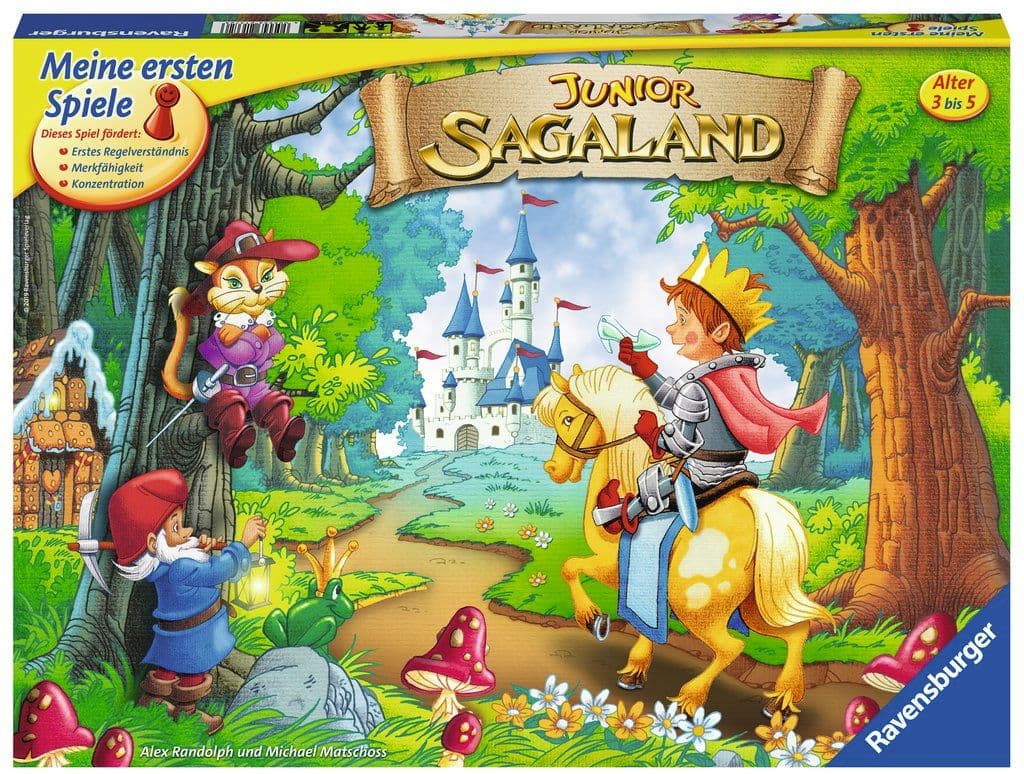 Ravensburger 21372 - Junior Sagaland - Kinderspiel, Junior Edition des Spieleklassikers für 2-4 Spieler ab 3 Jahren
