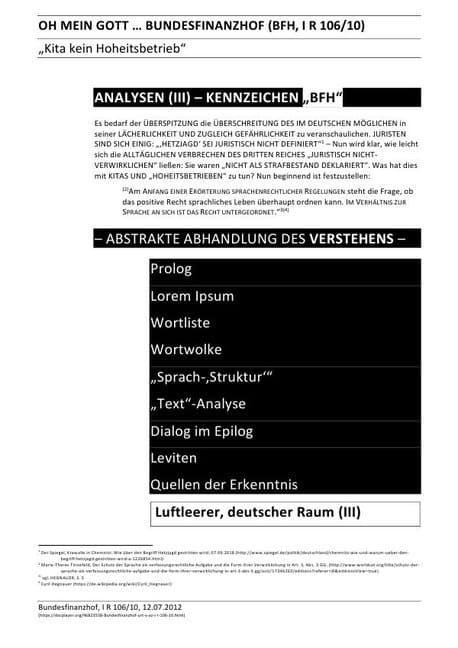 ANALYSEN / OH MEIN GOTT ... BUNDESFINANZHOF (BFH, I R 106/10) - ANALYSEN (III) - KENNZEICHEN "BFH"