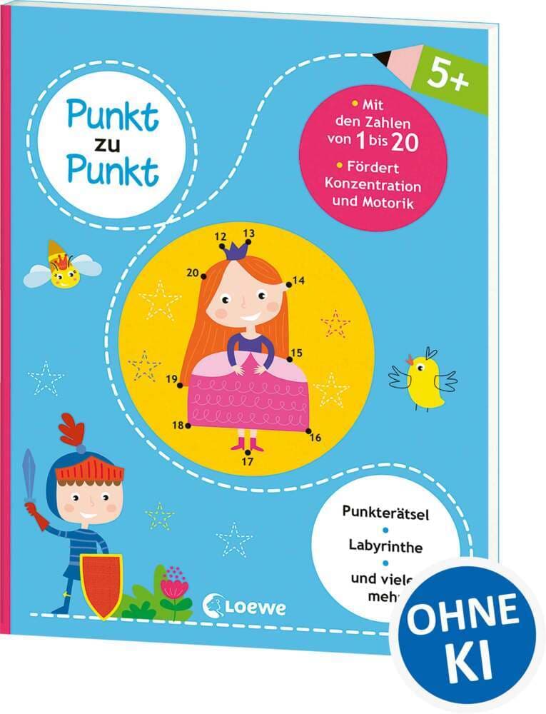 Punkt zu Punkt - Mit den Zahlen von 1 bis 20: Punkterätsel, Labyrinthe und vieles mehr