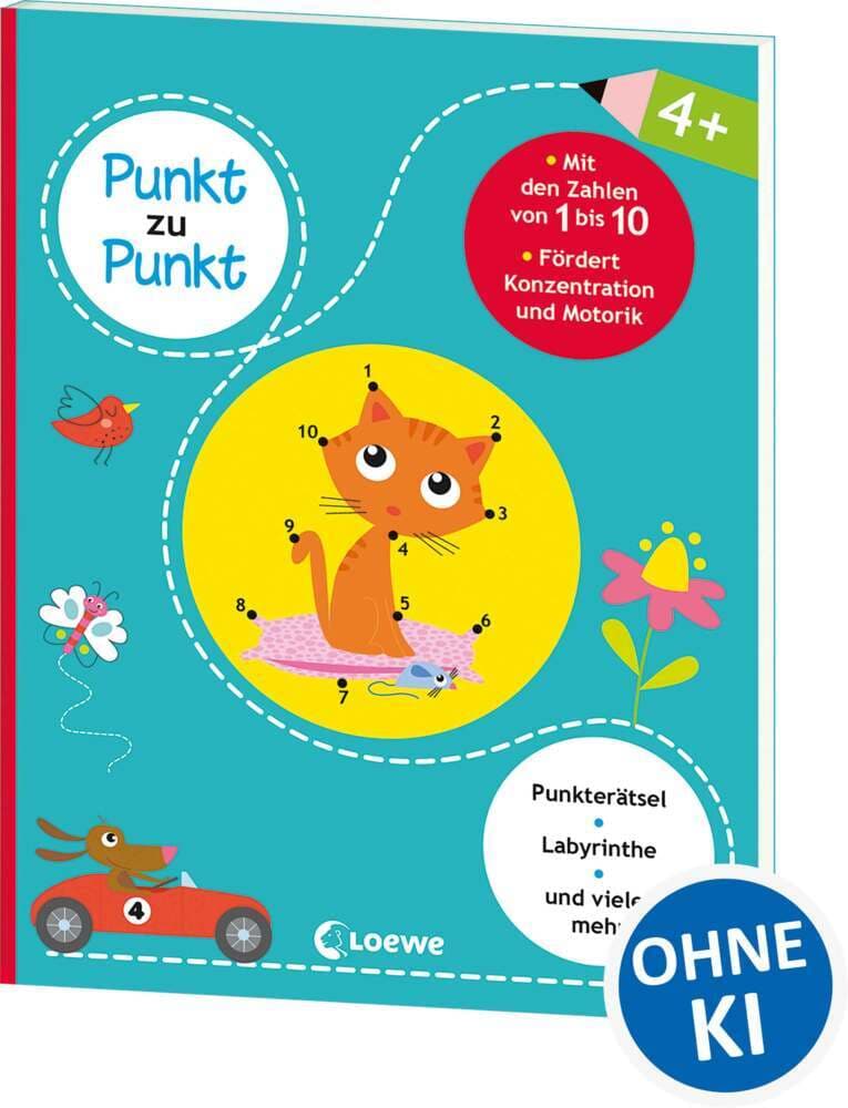 Punkt zu Punkt - Mit den Zahlen von 1 bis 10: Punkterätsel, Labyrinthe und vieles mehr