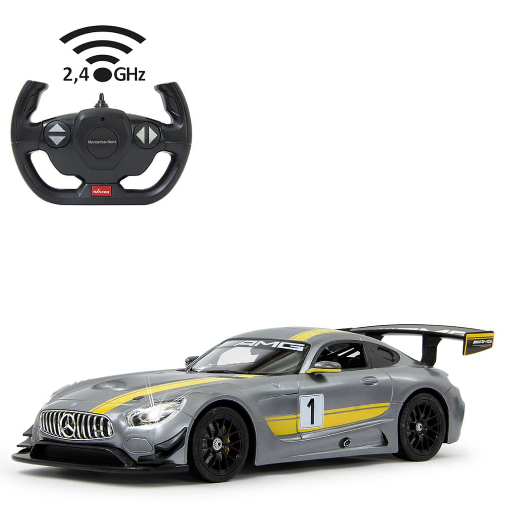 Jamara - Fahrzeug, Mercedes-Benz AMG GT3 Performance 1:14, grau, 27 MHz