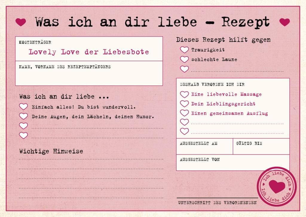 Was ich an dir liebe - Liebe auf Rezept