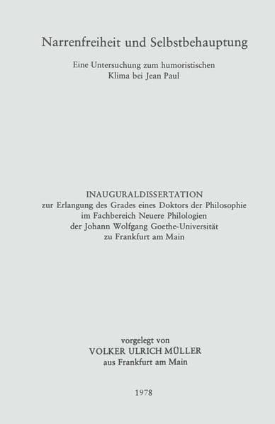 Narrenfreiheit und Selbstbehauptung