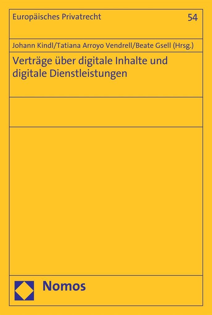 Verträge über digitale Inhalte und digitale Dienstleistungen