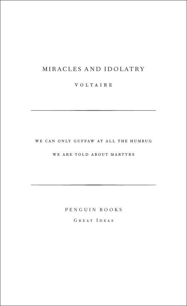 Miracles and Idolatry