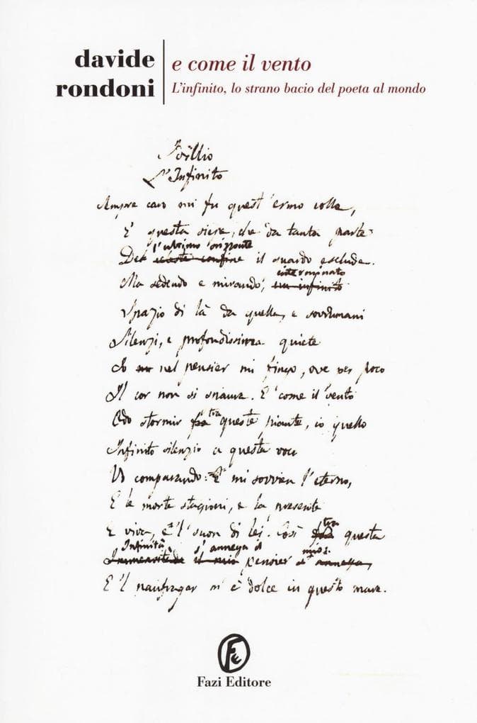 E come il vento. L'infinito, lo strano bacio del poeta al mondo