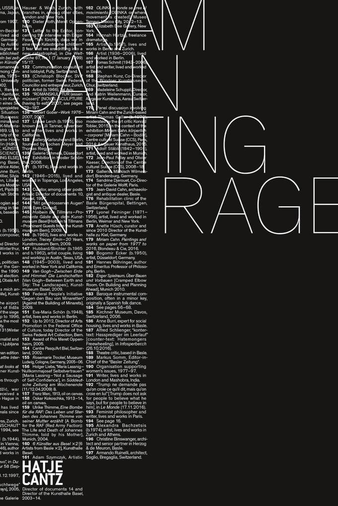 Miriam Cahn. WRITING IN RAGE