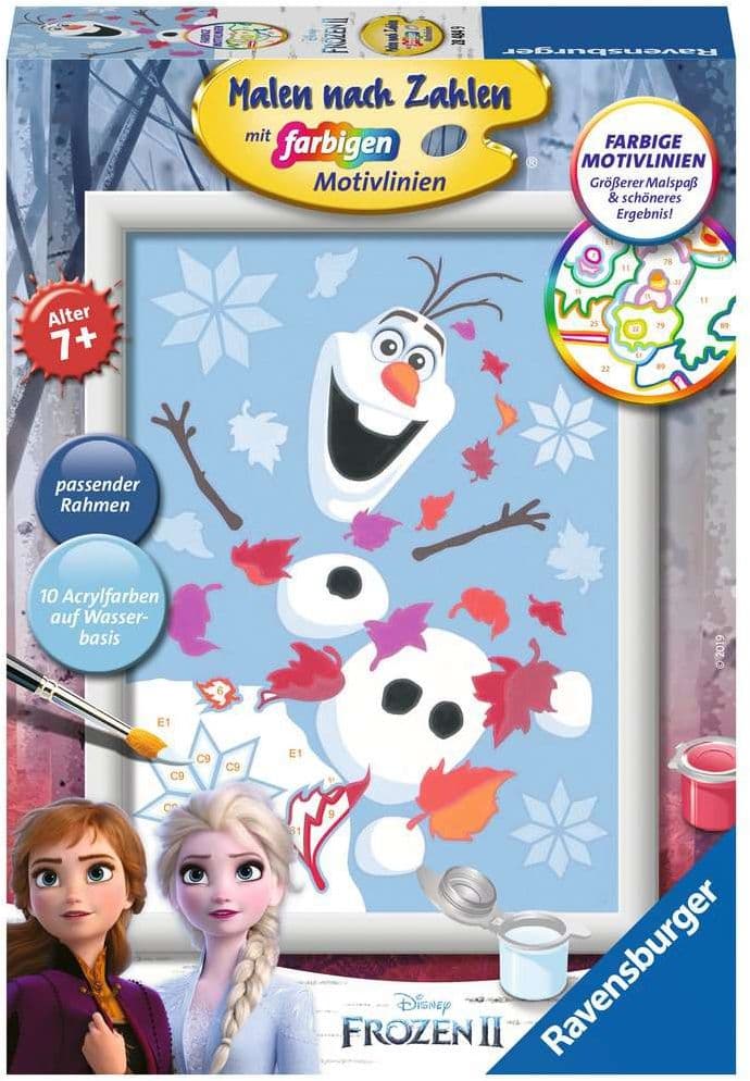 Ravensburger Malen nach Zahlen 28484 - Fröhlicher Olaf - Kinder ab 7 Jahren