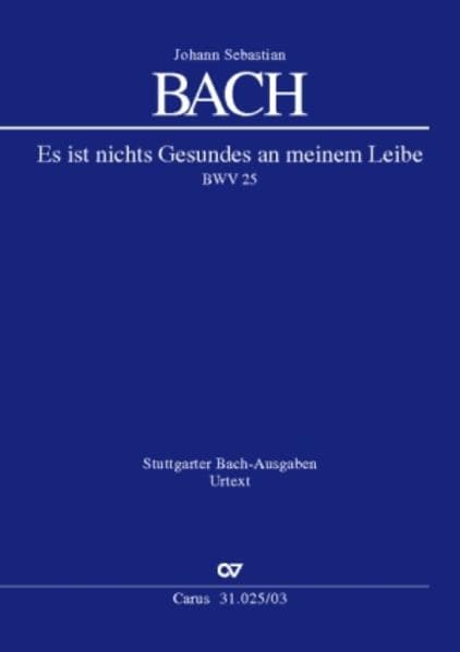 Es ist nichts Gesundes an meinem Leibe (Klavierauszug)