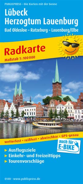 Lübeck - Herzogtum Lauenburg, Bad Oldesloe - Ratzeburg - Lauenburg/Elbe 1:100 000