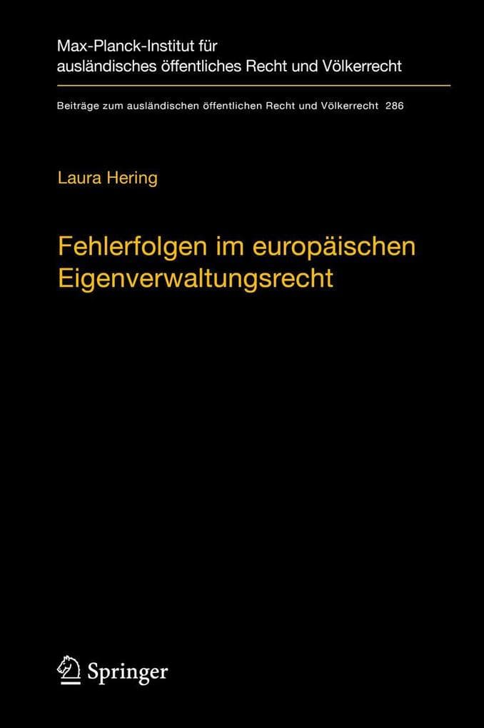 Fehlerfolgen im europäischen Eigenverwaltungsrecht