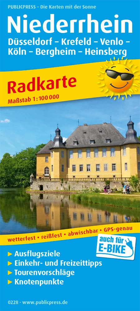 PublicPress Radkarte Niederrhein, Düsseldorf - Krefeld - Venlo - Köln - Bergheim - Heinsberg