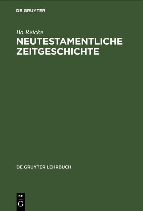 Neutestamentliche Zeitgeschichte