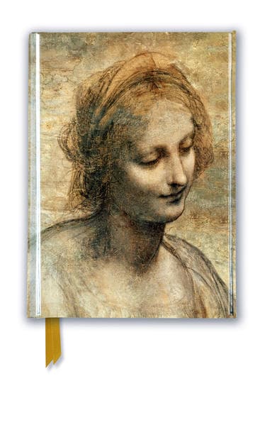 Leonardo Da Vinci: Detail of the Head of the Virgin (Foiled Pocket Journal)