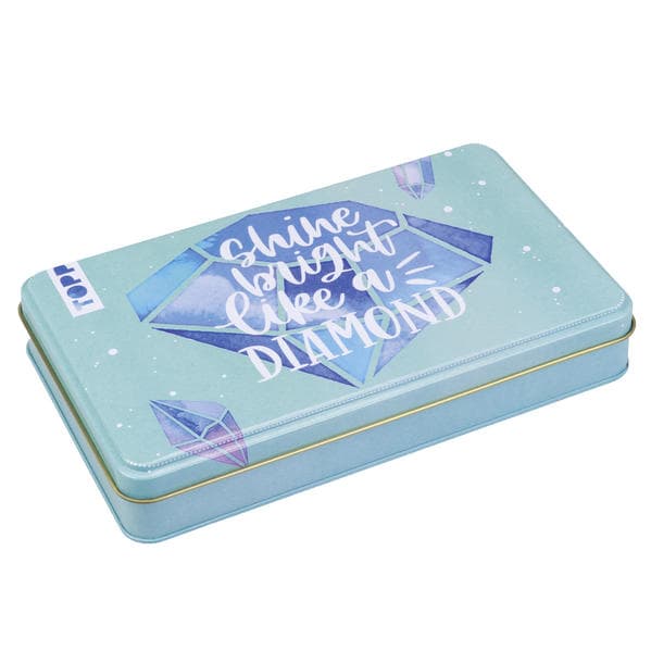 Handlettering Designdose "Shine bright like a diamond" (Diamantenmotiv)