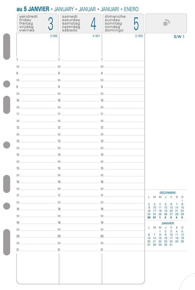 Kalender 1 Woche 2 Seiten senkrecht 2026