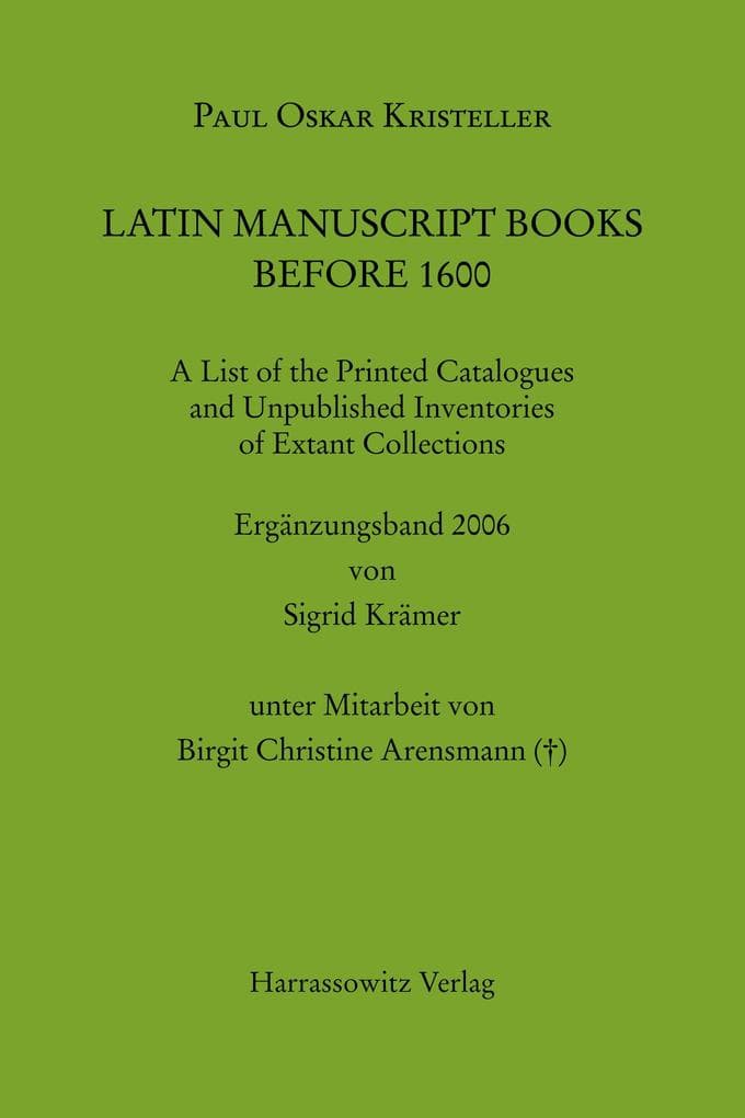 Latin Manuscript Books before 1600