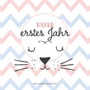 Babyalbum: Unser erstes Jahr. Babytagebuch in rosa und blau zum Ausfüllen für Mädchen & Junge. Perso