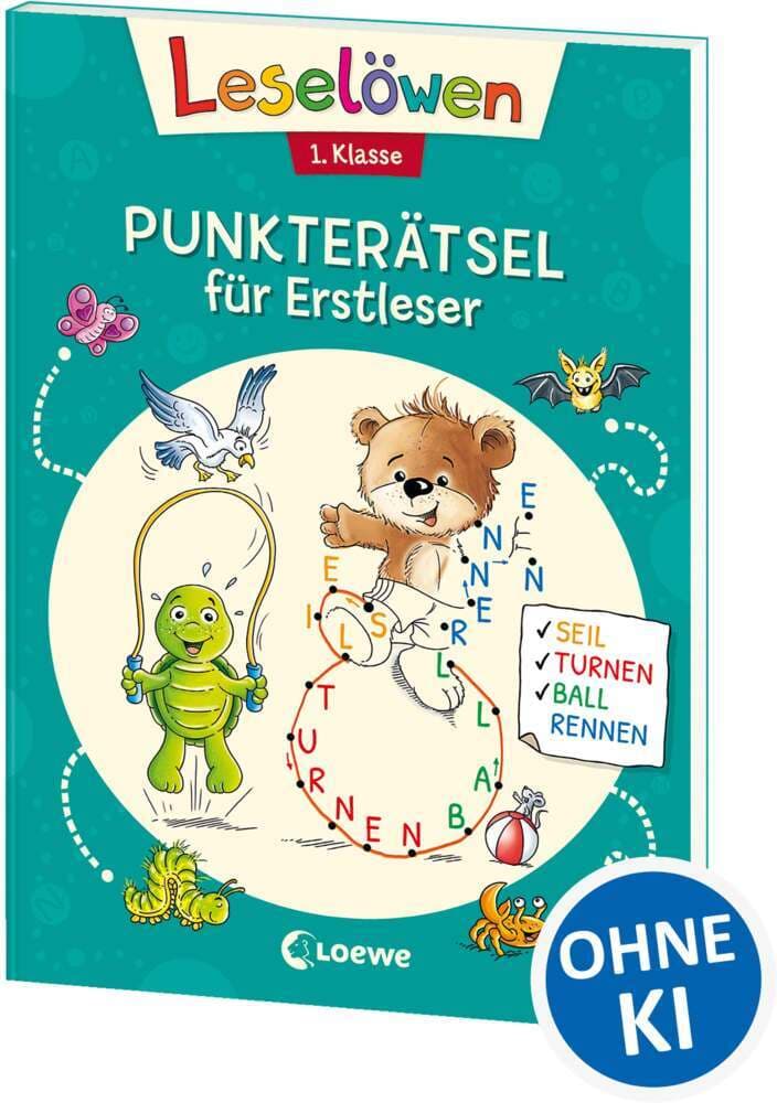 Leselöwen Punkterätsel für Erstleser - 1. Klasse (Petrol)