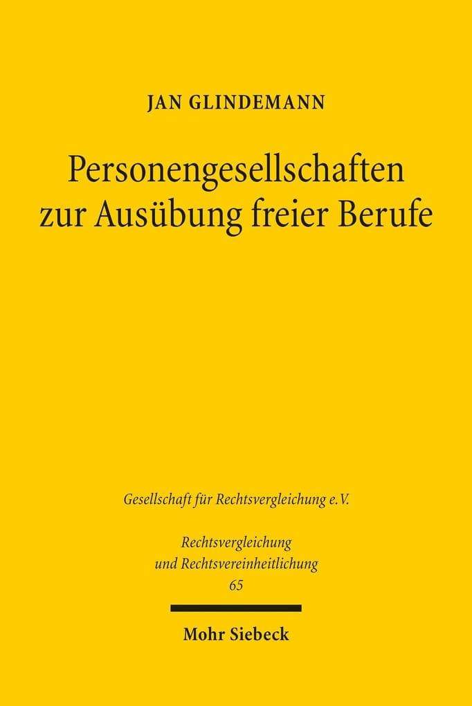 Personengesellschaften zur Ausübung freier Berufe