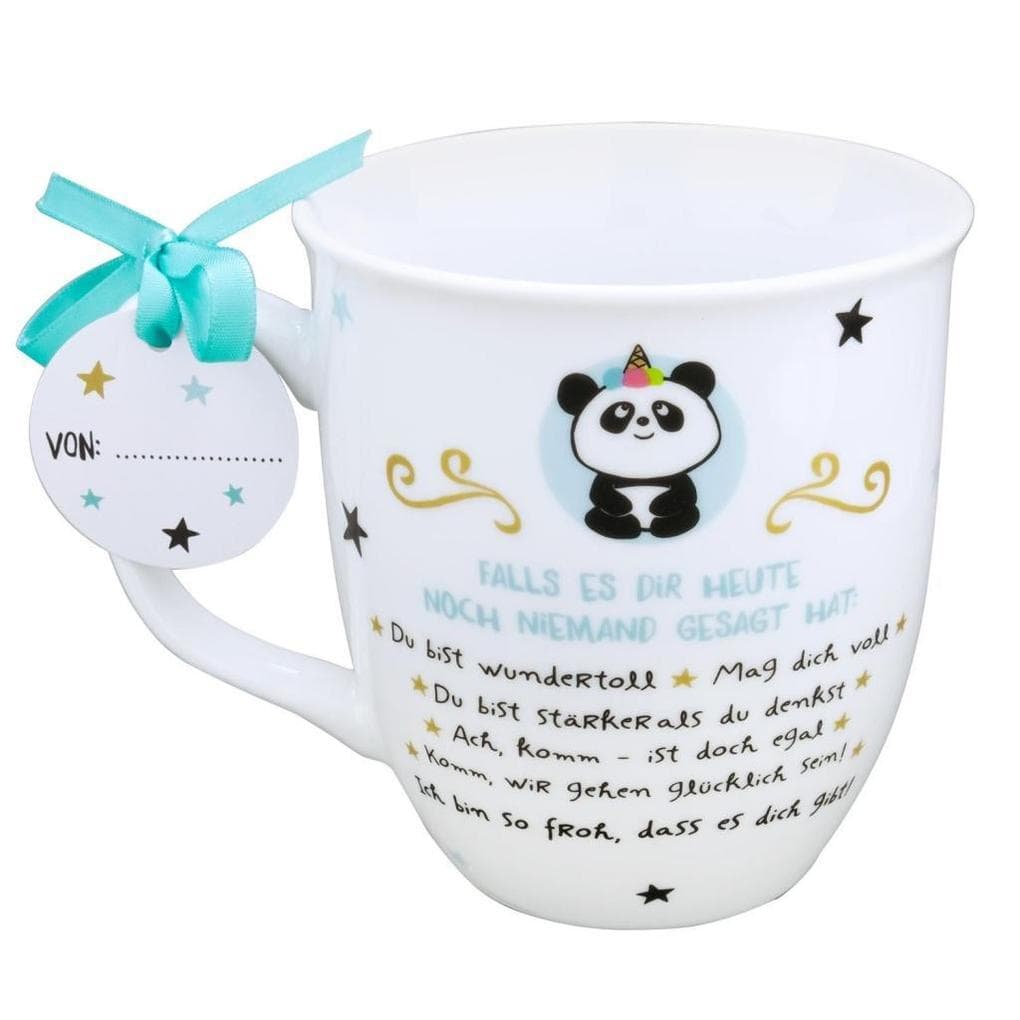 Tasse mit Panda mit lieber Textbotschaft