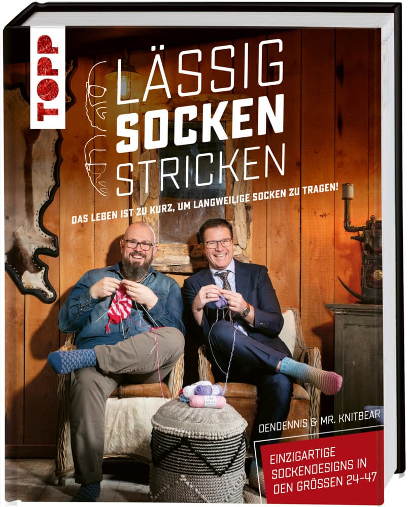 Lässig Socken stricken mit Dendennis und Mr. Knitbear. Das Leben ist zu kurz, um langweilige Socken