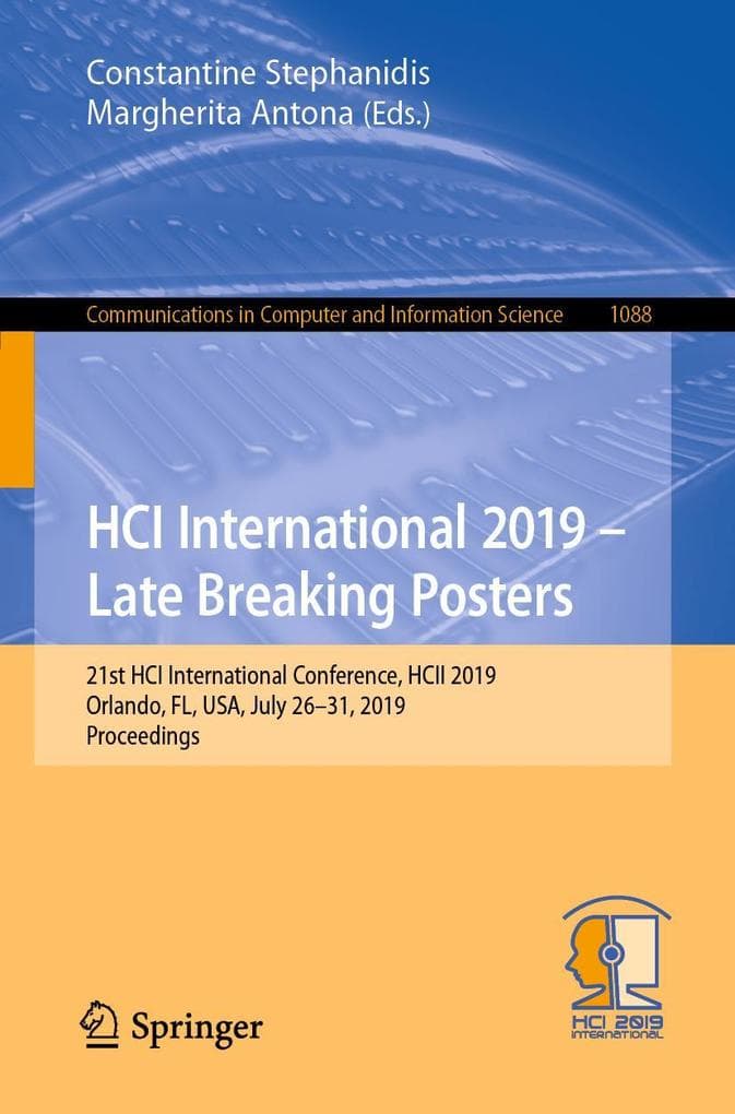 HCI International 2019 - Late Breaking Posters