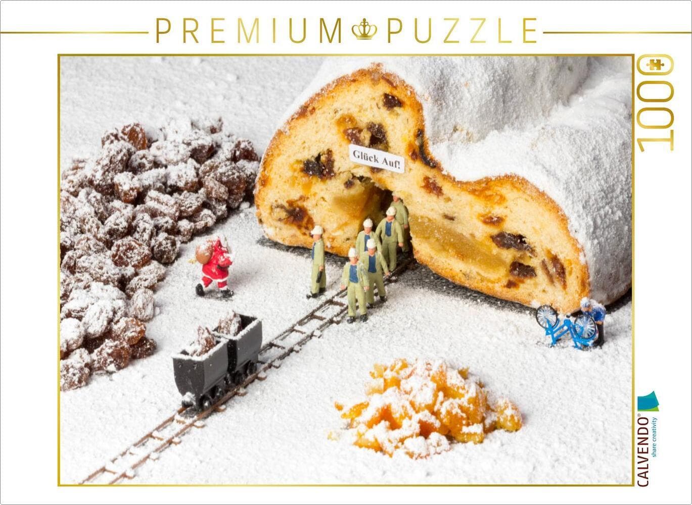 CALVENDO Puzzle Feierabend am Weihnachtsstollen | 1000 Teile Lege-Größe 64x48cm Foto-Puzzle für glückliche Stunden