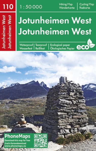 Jotunheimen West, Wander - Radkarte 1 : 50 000