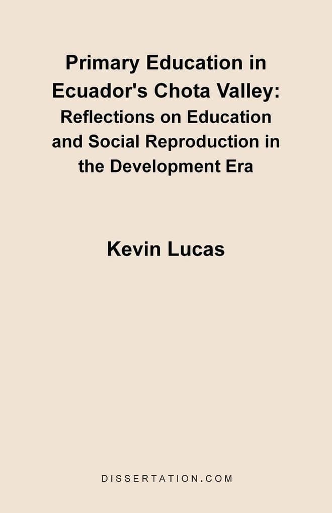 Primary Education in Ecuador's Chota Valley
