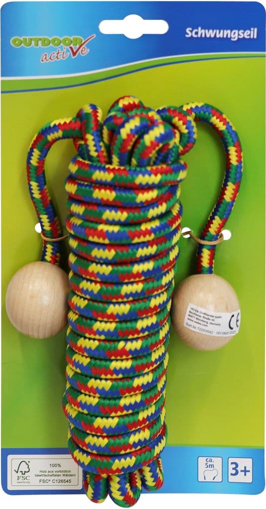 Outdoor active Schwungseil mit Holzkugeln, Länge 5 m
