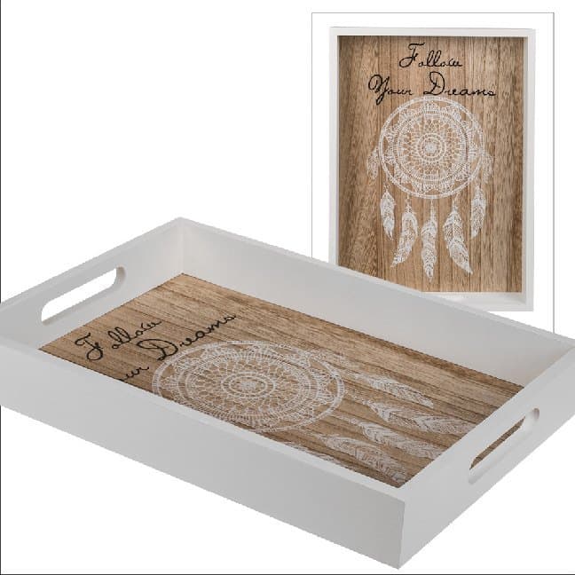 Holz-Tablett Follow your Dreams