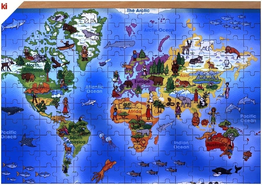 Einlegepuzzle Welt
