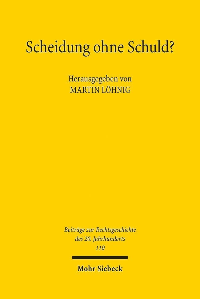Scheidung ohne Schuld?