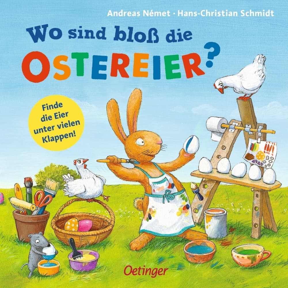Wo sind bloß die Ostereier?: Pappbilderbuch-Klassiker mit Suchklappen für Kinder ab 2 Jahren