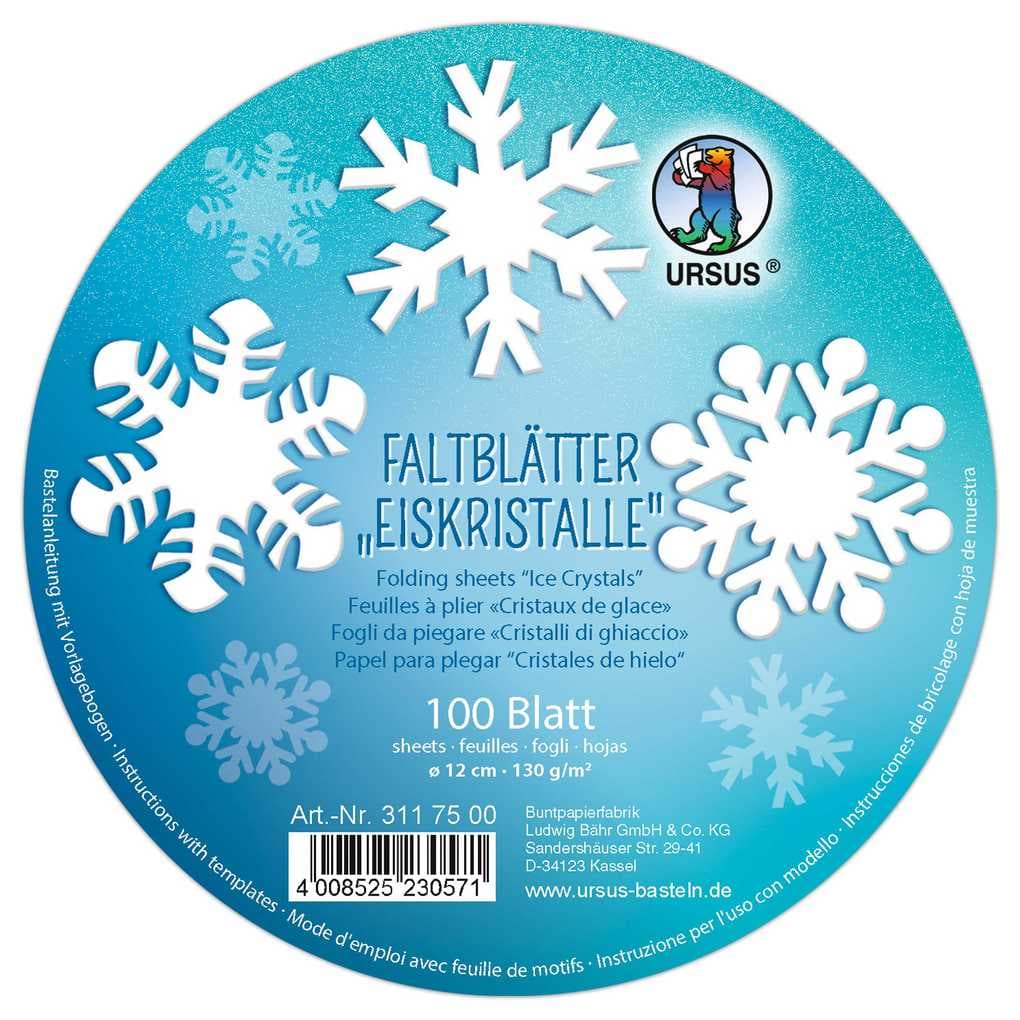 URSUS Faltblätter Faltblätter, Eiskristalle(130 g/m²)