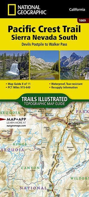 Pacific Crest Trail: Sierra Nevada South Map [Devil's Postpile to Walker Pass]