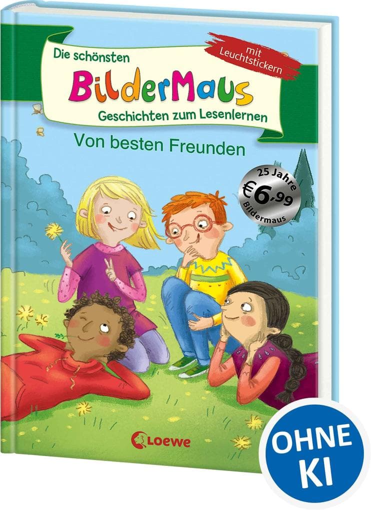 Die schönsten Bildermaus-Geschichten zum Lesenlernen von besten Freunden: Ideal für die Vorschule und Leseanfänger ab 5 Jahre - Mit Leuchtstickern
