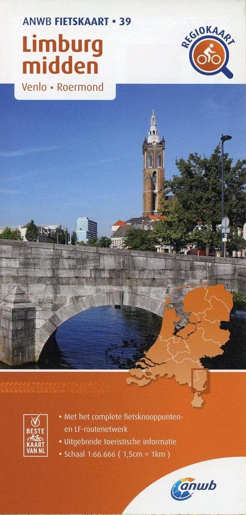 Limburg midden. Venlo / Roermond. 1 : 66 000