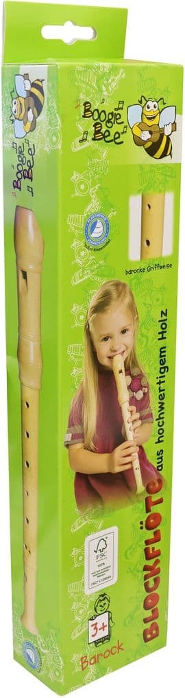Boogie Bee Blockflöte Holz Barock, 32 cm