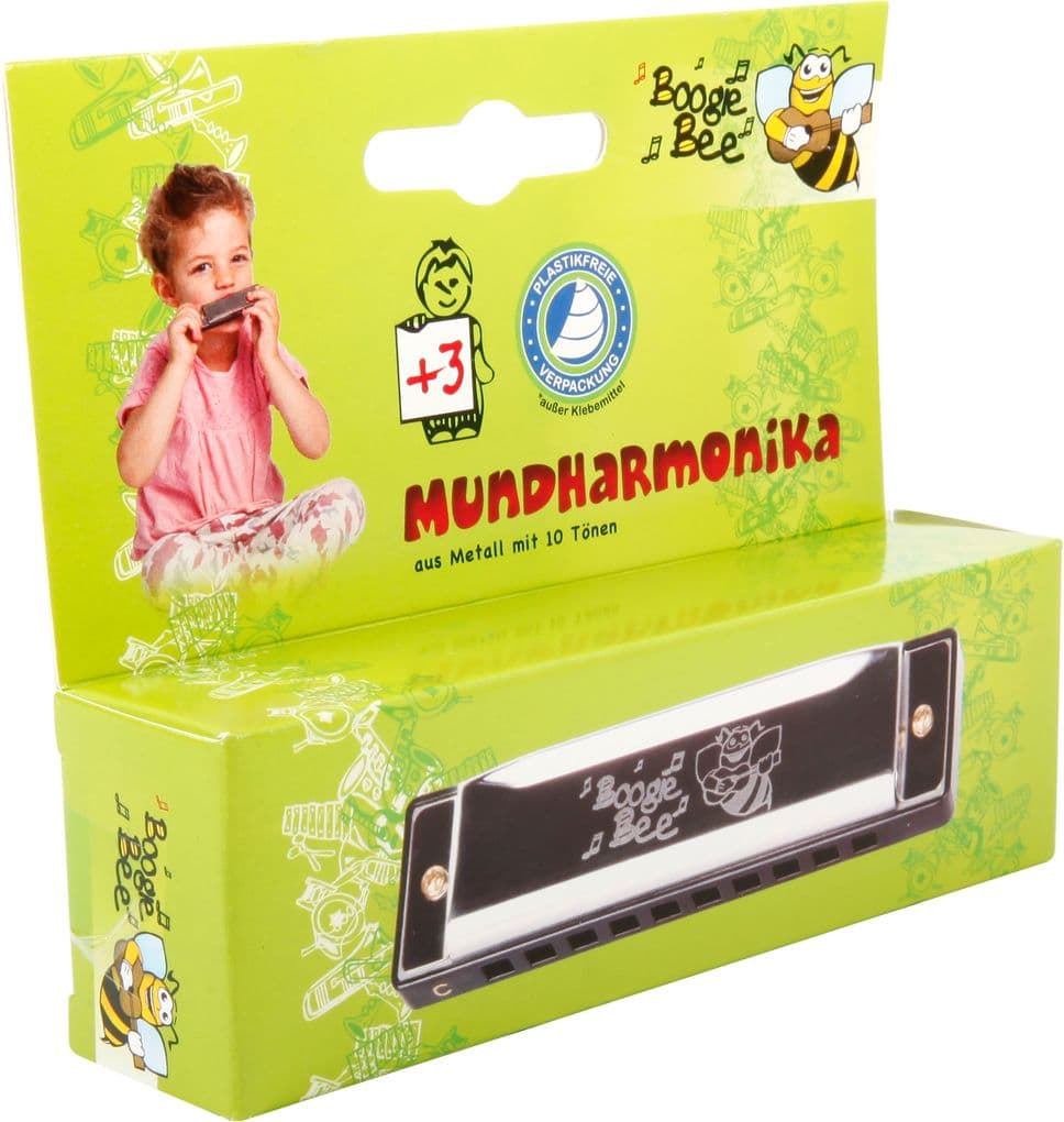 Boogie Bee Mundharmonika Metall, 10,5 cm