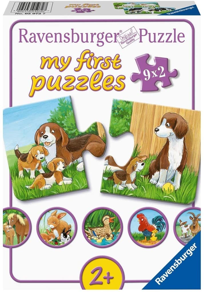 Ravensburger - Tierfamilien auf dem Bauernhof, 9 x 2 Teile