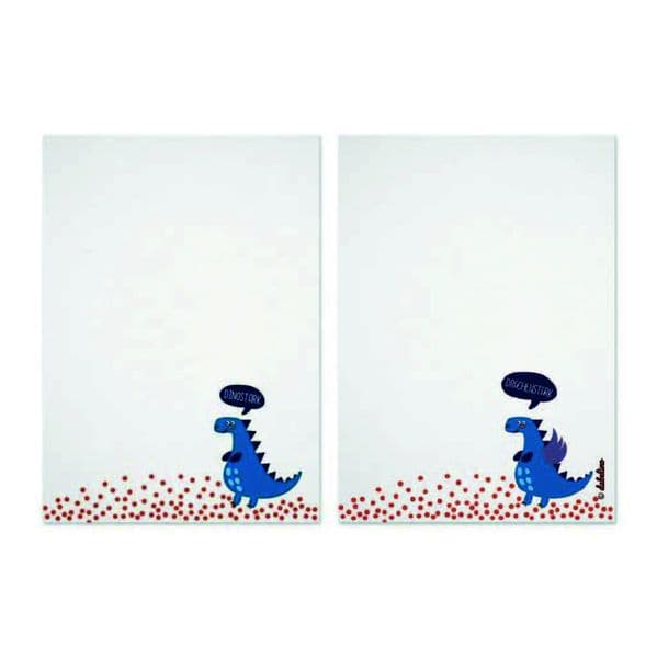 Notizblock-Set Dinosaurier (für Kinder): 2er Set, DIN A6 je 25 Blatt