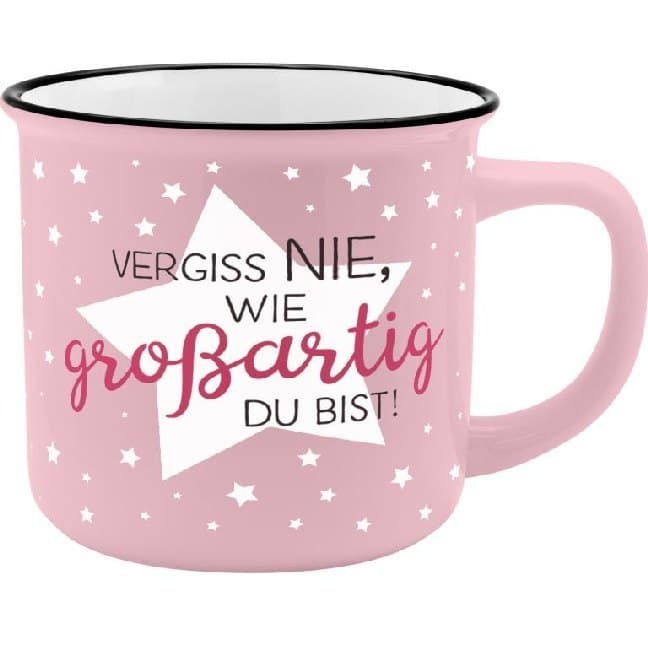 Gruss und Co 45774 Kaffee-Becher Großartig, New Bone China Porzellan, 35 cl