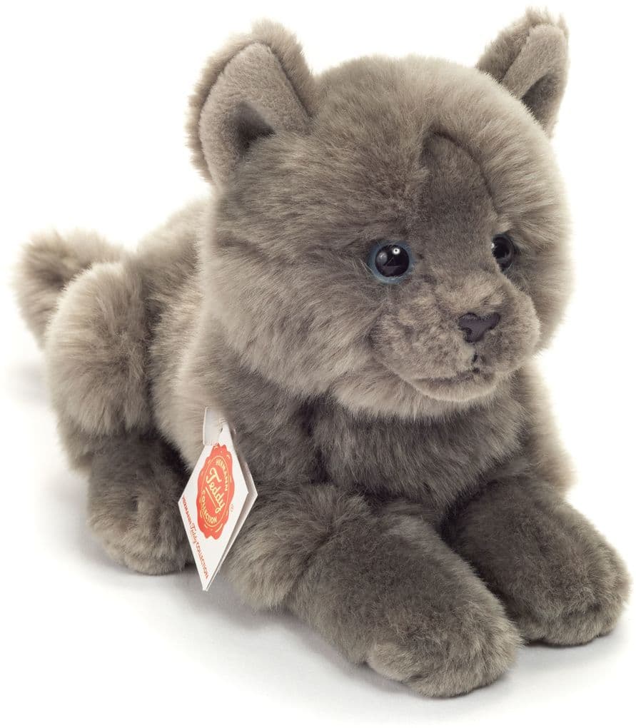 Teddy-Hermann - Kartäuser Katze liegend 20 cm