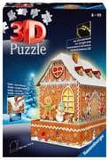 Ravensburger 3D Puzzle 11237 - Lebkuchenhaus bei Nacht - 216 Teile - Weihnachtsdeko für Erwachsene u