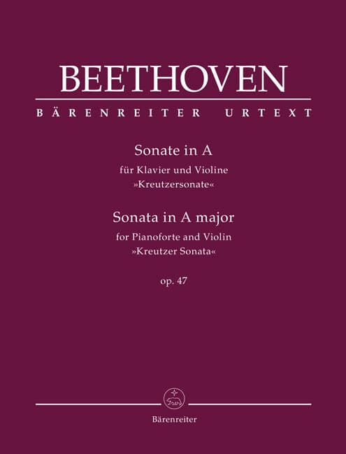 Sonate für Klavier und Violine A-Dur op. 47 "Kreutzersonate", Spielpartitur, Stimmen (2), Urtextausg