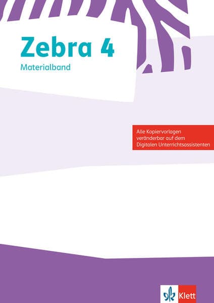 Zebra 4. Materialband zum Verbrauchsmaterial und zur Ausleihvariante Klasse 4